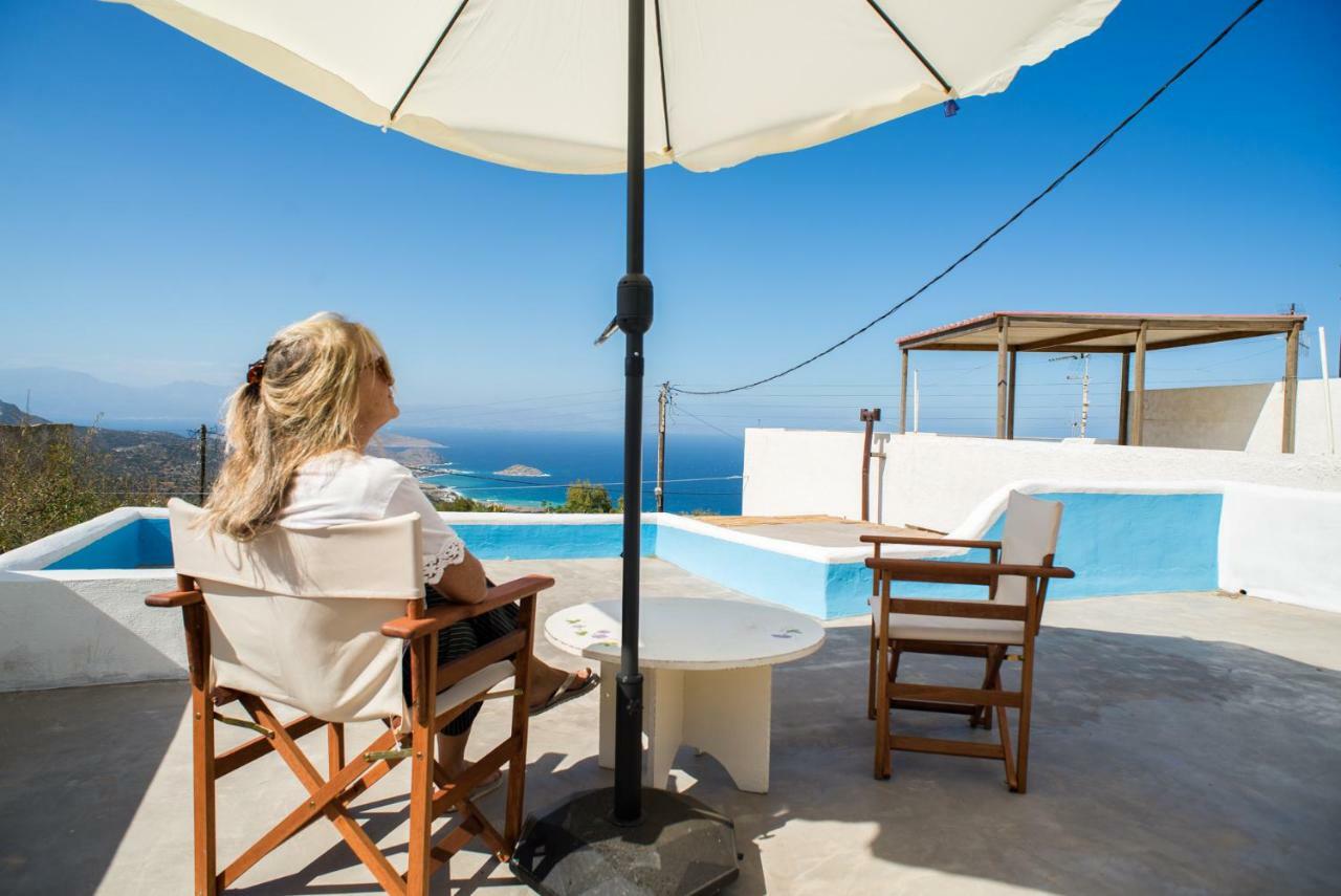 Splendid Sea View Villa Mirsini  Bagian luar foto